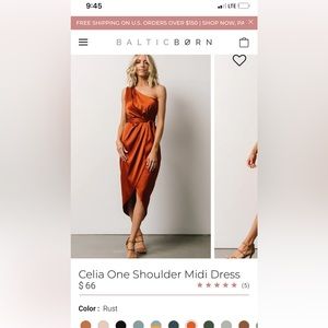 Baltic Born MIDI one shoulder dress